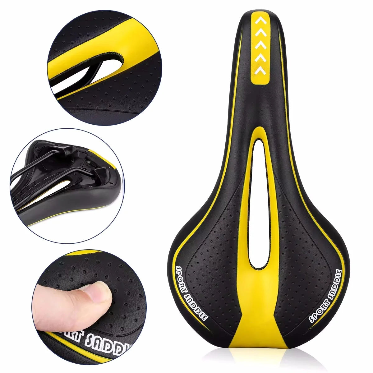 Bicycle Saddle MTB Mountain Road Bike Seat Hollow Gel Comfortable Cycling Cushion Exercise Bike Saddle for Men and Women