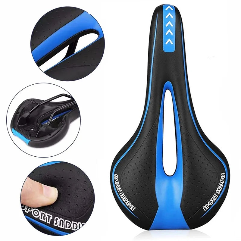 Bicycle Saddle MTB Mountain Road Bike Seat Hollow Gel Comfortable Cycling Cushion Exercise Bike Saddle for Men and Women