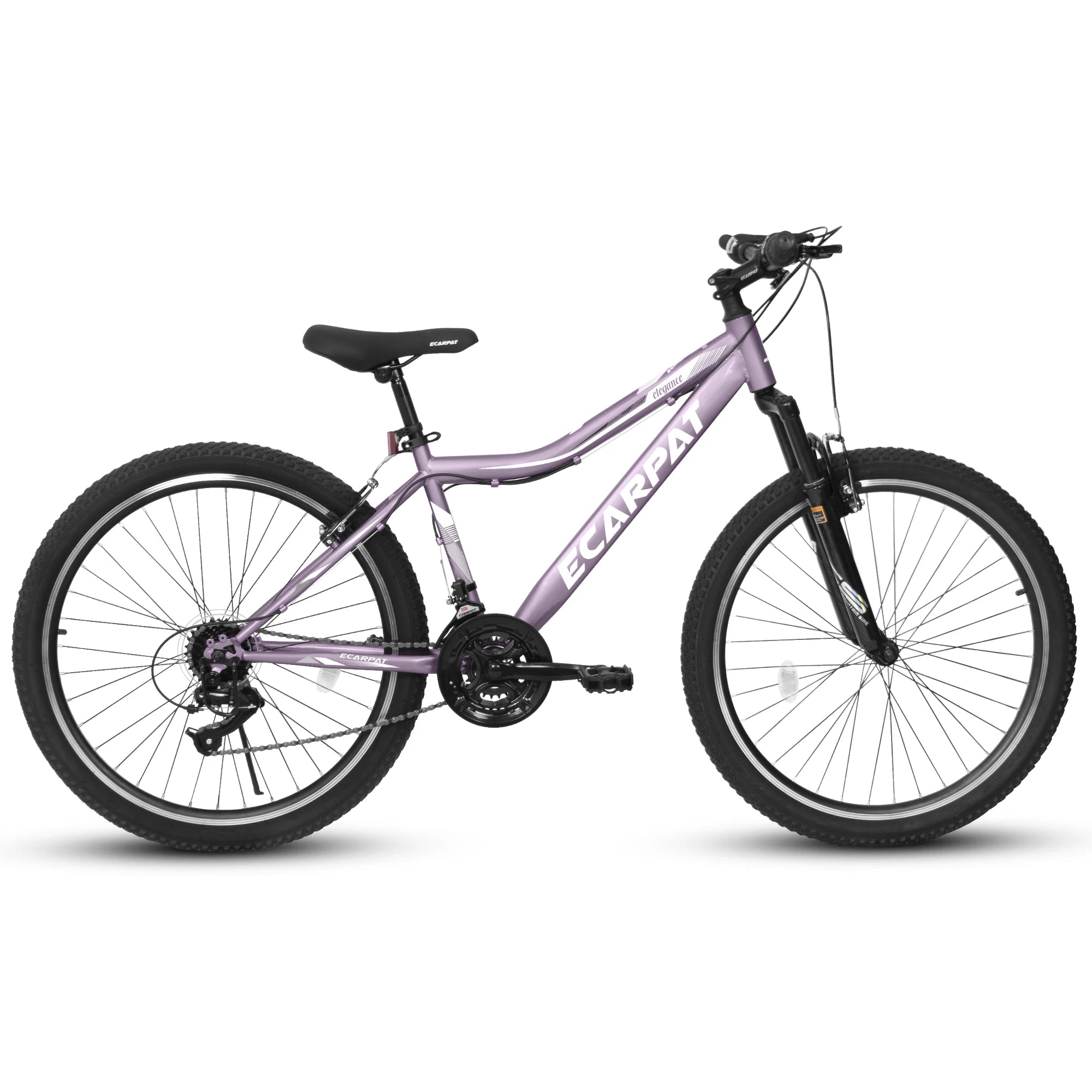 Mountain Bike 24 Inch Wheel, 21-Speed 15" Steel Frame, Trail Commuter City Mountain Bikes Female Bicycle V-Brake
