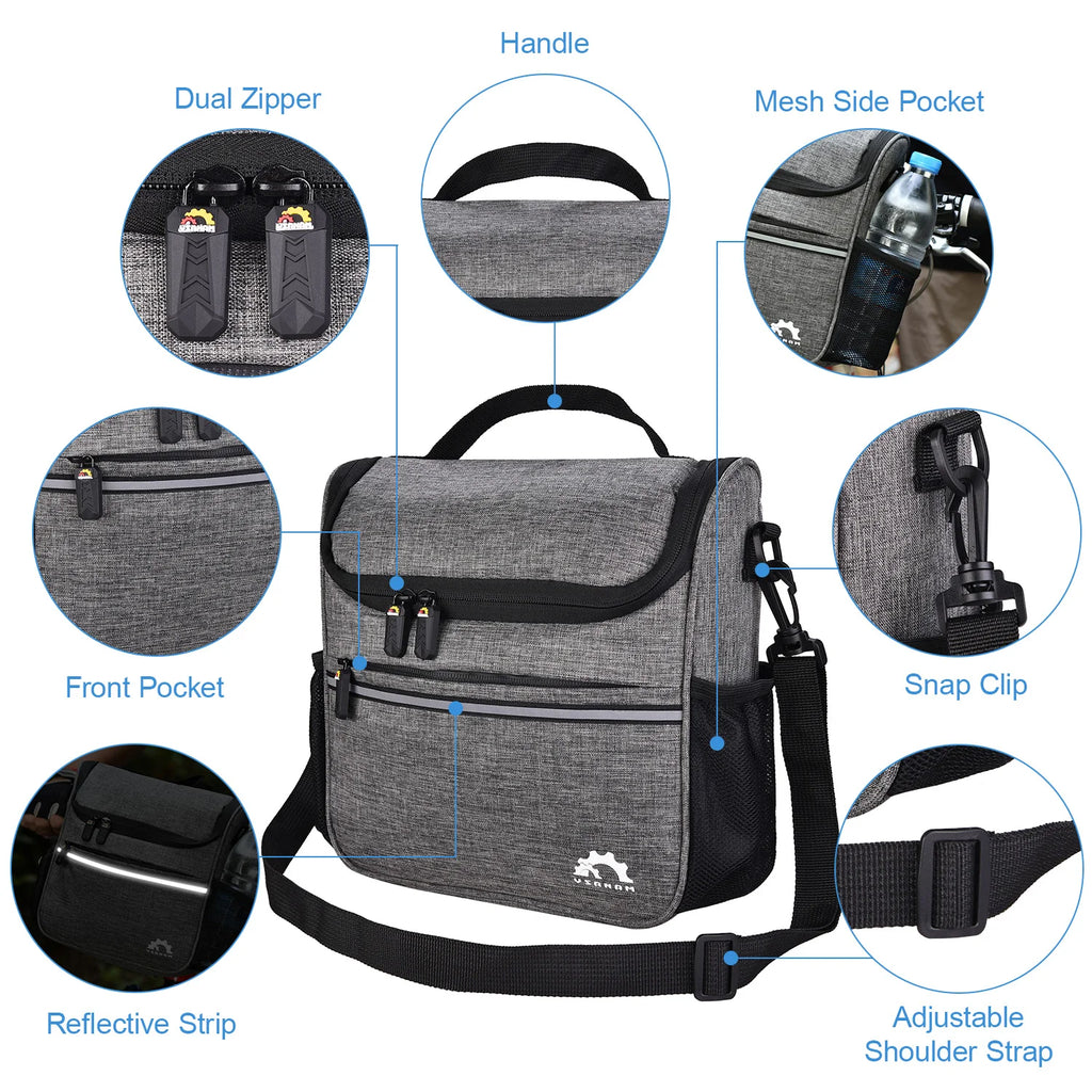 Waterproof Bike Handlebar Insulated Cooler Bag Front Bag Mountain Road Bicycle Cycle Handlebar Basket Bag Pannier Shoulder Bag