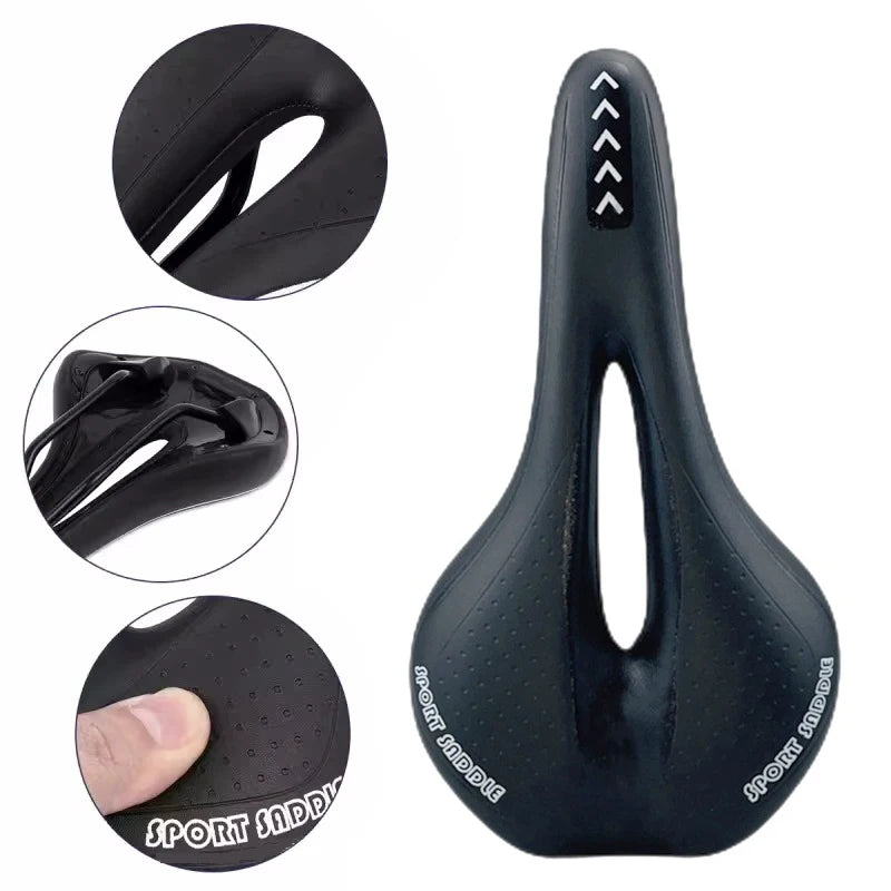 Bicycle Saddle MTB Mountain Road Bike Seat Hollow Gel Comfortable Cycling Cushion Exercise Bike Saddle for Men and Women
