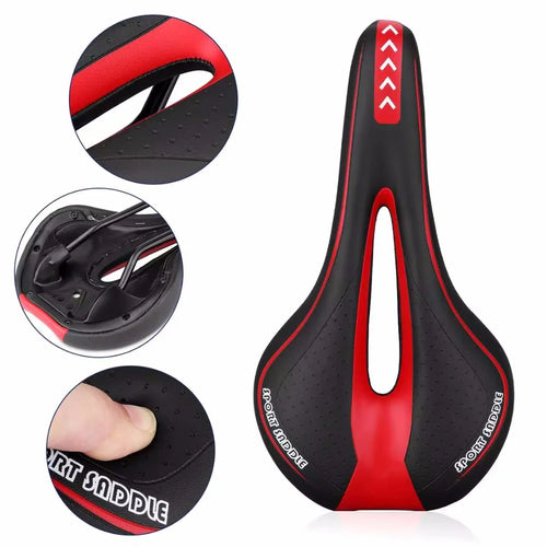 Bicycle Saddle MTB Mountain Road Bike Seat Hollow Gel Comfortable Cycling Cushion Exercise Bike Saddle for Men and Women