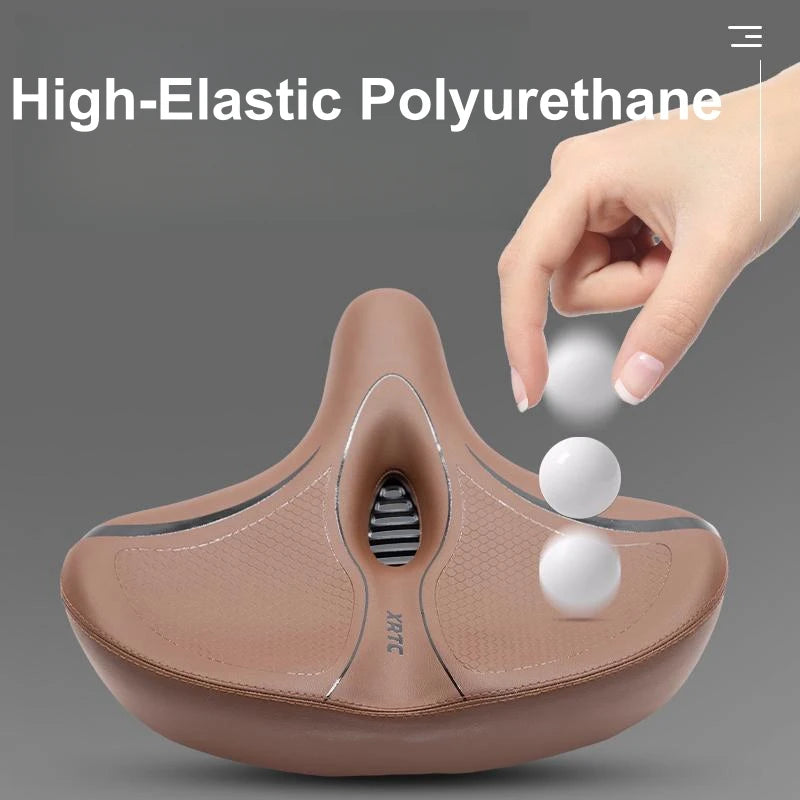 Oversized Bike Seat Comfortable Replacement Bike Saddle Extra-Large Soft Bike Saddle Waterproof Universal Fit Women and Men