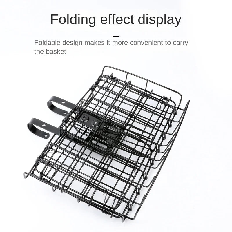Mountain Bike Folding Hanging Basket Bicycle Basket Basket Front And Rear Hanging Bold Side Trailer Basket